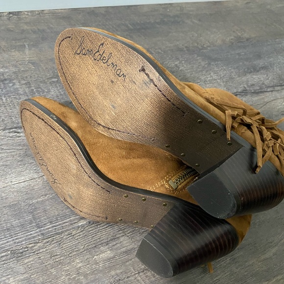 SAM EDELMAN Louie Fringe Suede Bootie - Picture 5 of 7